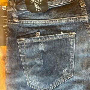 Women's Dark Blue Boyfriend Jeans